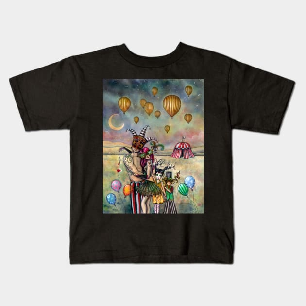 Ten of Cups Tarot Carnival Art from 78 Tarot Fantasy Kids T-Shirt by robmolily